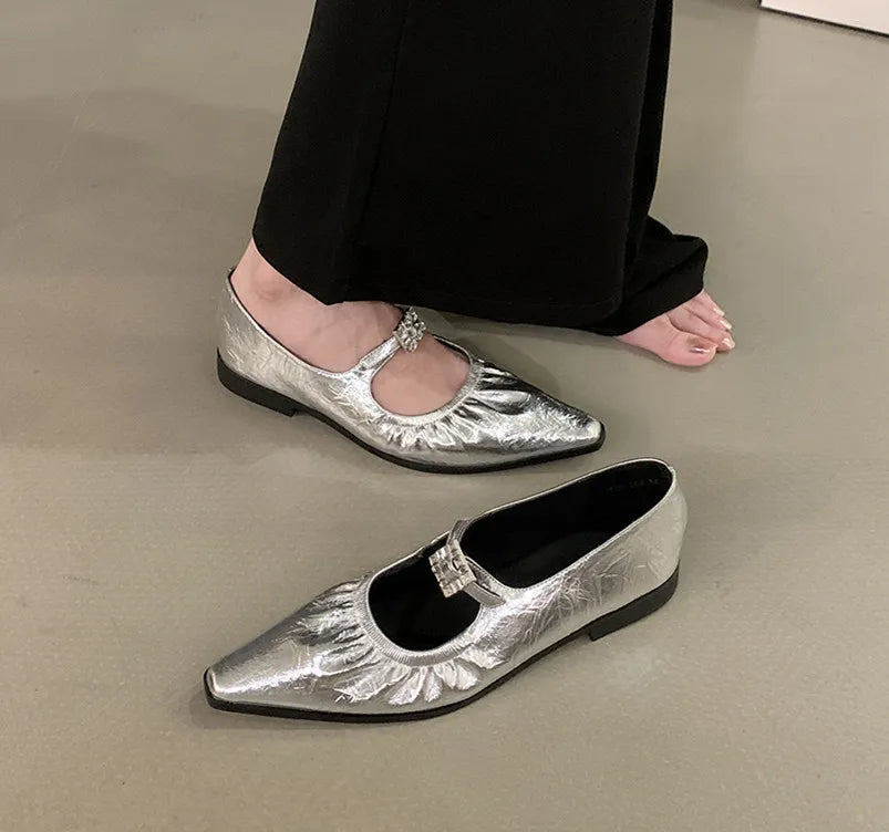 LBSFY -New Women Flat Shoes Flat Shoes Round Toe Slip On Ladies Casual Loafer Shoes Flat Soft Sole Fashion Baller Shoes