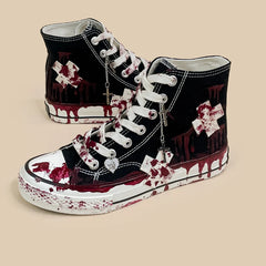 LBSFY  -  Sneakers High Top Graffiti Hand Painted Canvas Shoes Unisex Teenager Students Individual Shoes