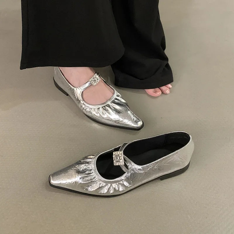 LBSFY -New Women Flat Shoes Flat Shoes Round Toe Slip On Ladies Casual Loafer Shoes Flat Soft Sole Fashion Baller Shoes