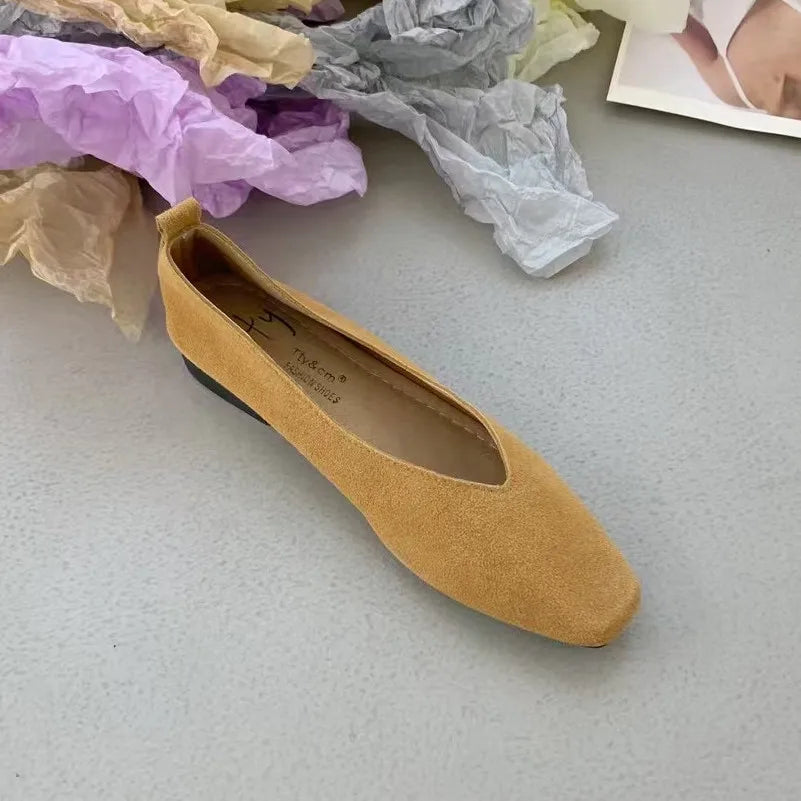 LBSFY  -Women's Flats Round Toe Vintage Soft Loafers Comfortable Leather Slip On Ballet Shoes Female Dress Shoes Mujer