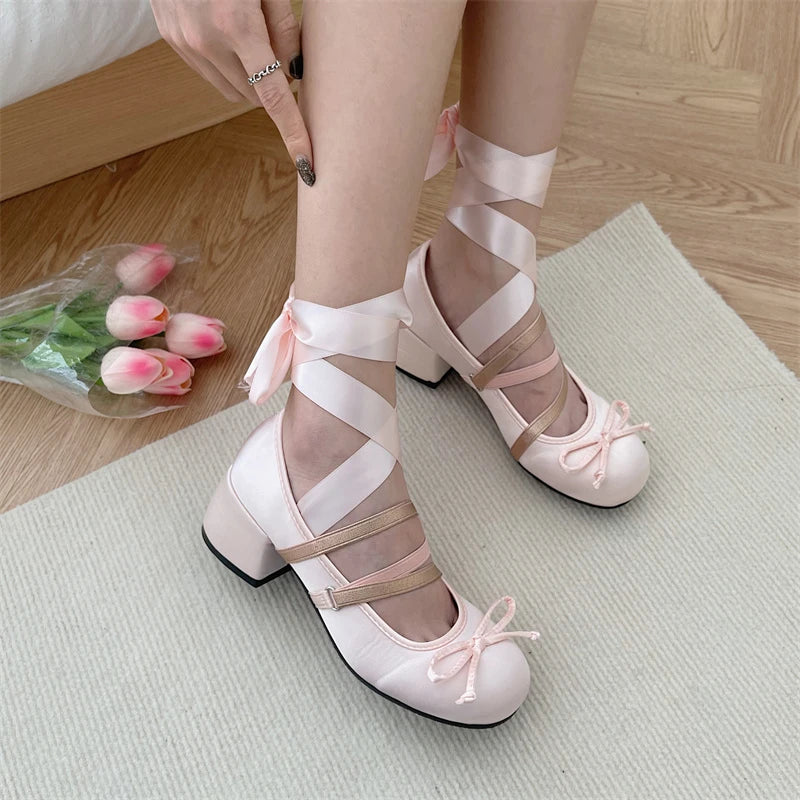 LBSFY -New Chunky Heels Lolita Pumps Shoes Women Mary Janes Shoes Spring Summer Autumn Fashion Comfy Women Dancing Shoes Pumps