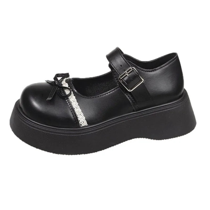 LBSFY -Women's Loafers 2025 Spring British Style Platform Mary Jane Shoes Woman Japanese Jk Uniform Bow Lolita Shoes Women Single Shoe