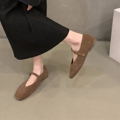 LBSFY  -   2024 Spring New Brand Women Flats Round Toe Shallow Slip On Ladies Casual Ballet Shoes Soft Leather Eelgant Dress Shoes