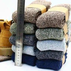 Lbsfy Winter Merino Wool Socks for Men Super Thick Warm High Quality Harajuku Retro Snow Casual Antifreeze Cashmere Socks Men 3 Pair