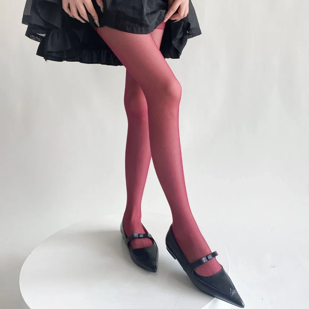 Lbsfy Blue Green Ultra-thin Nylon Thigh High Stockings Pantyhoses Women Sexy Women Tights Velvet Sexy Lingeries Hosiery Body Stockings