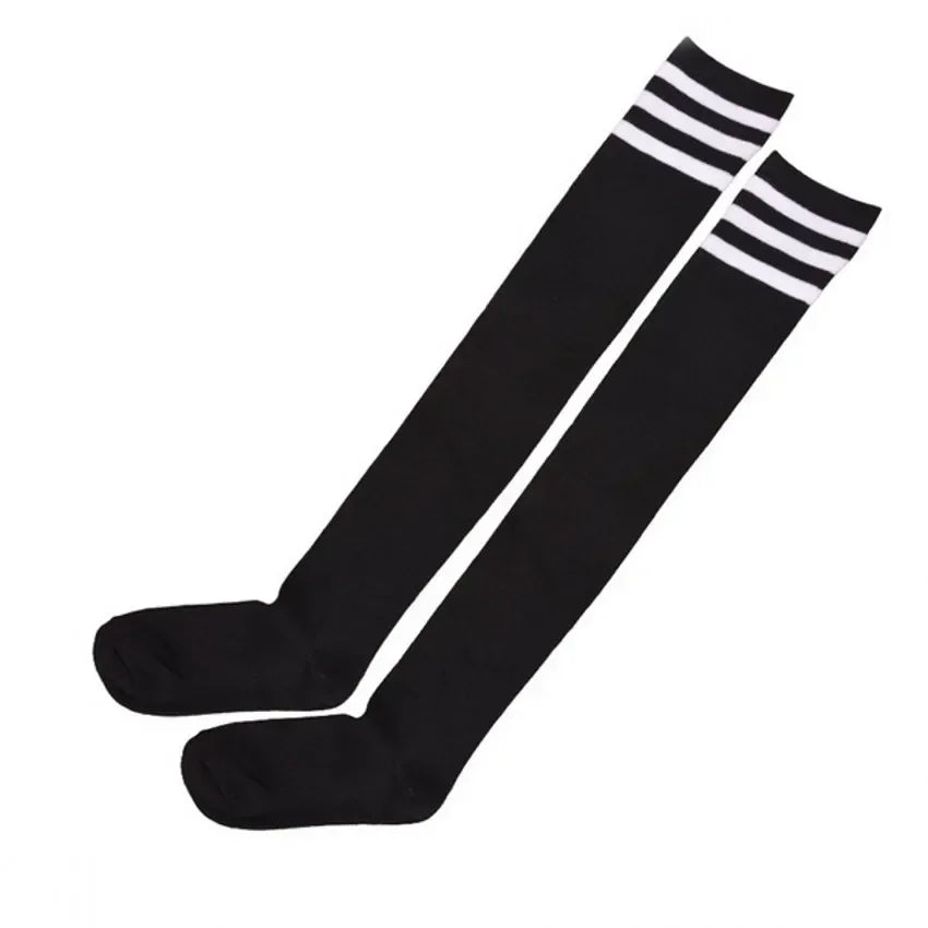 Lbsfy Black White Striped Long Socks Women Thigh High Socks Over The Knee Stockings Japanese Lolita Ladies Girls Knee High Socks
