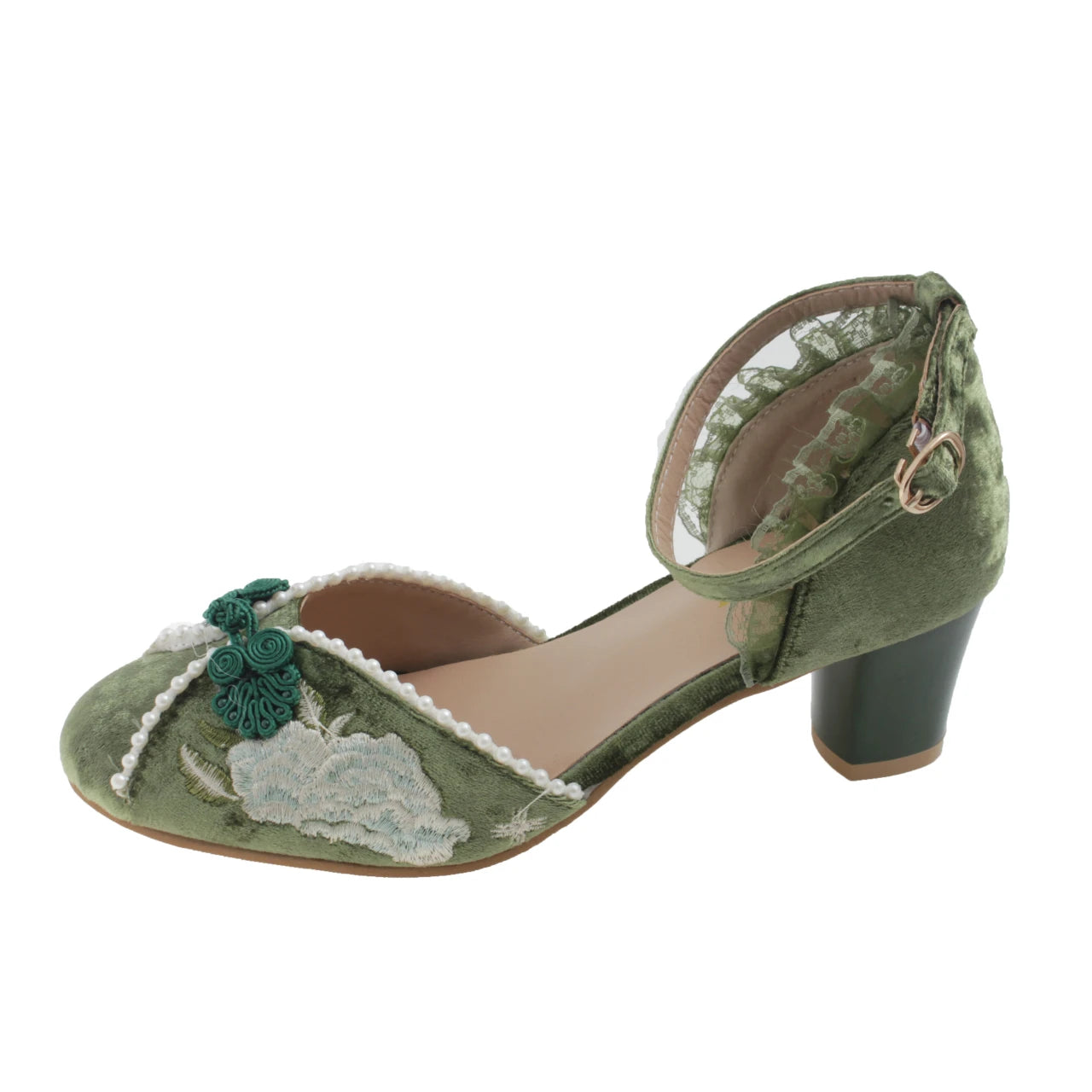 LBSFY -New Women Dress Shoes High Heels Mary Janes Shoes Denim Pumps Ankle Strap Ladies Shoe Office Zapatos Mujer