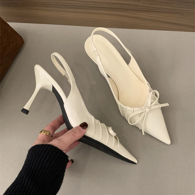 LBSFY  Summer Women's High Heel Sandals Fashion Candy Color Cover Toe Shoes Ladies Eelgant Slip On Party Shoes