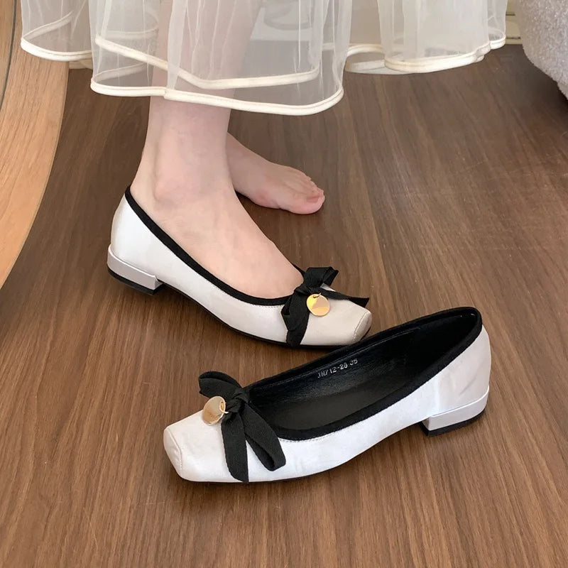 LBSFY  -Slip On Women Flats Shoes Fashion Elegant Butterfly-knot Spring Autumn Ladies Comfort Soft Sole Mary Jane Shoes Ballerina Mujer