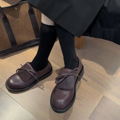 LBSFY  -  Women Flats Loafers Shoes Leather Designer Retro Shoes 2025 Trend Autumn Classic Shoes Women New Walking Dress Femme Zapatillas