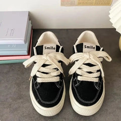 LBSFY  -  Spring and Autumn Breathable Shoes for Women All-match Flat Canvas Embroidery Heightening Casual Zapatillas Mujer