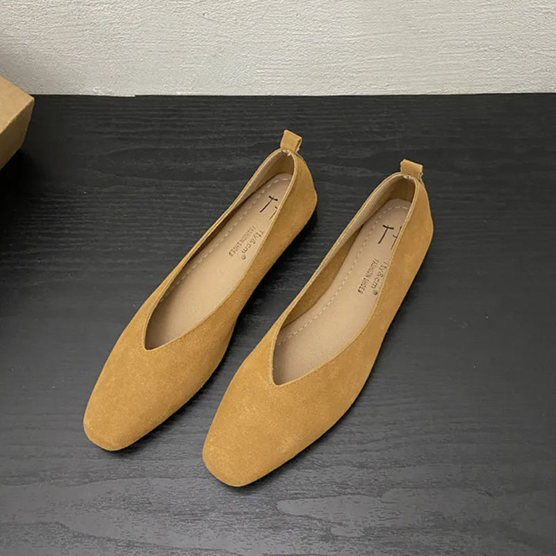 LBSFY -Women Flats New Ballerinas Soft Leather Moccasins Slip On Retro Grandma Shoes Ladies mules Slippers Mujer