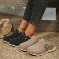 LBSFY -Large Size 42 Baotou Half Slippers for Women Spring Summer Shoes New Fashion Casual Solid Lightweight Outside Wear Slipper