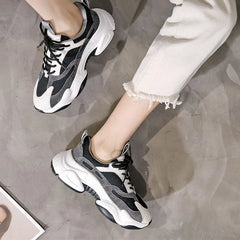 LBSFY  -  2024 New Arrival Women Sneakers Ladies Casual Shoes Lace Up Platform Flats Spring Summer Mesh Breathable Lady Footwear