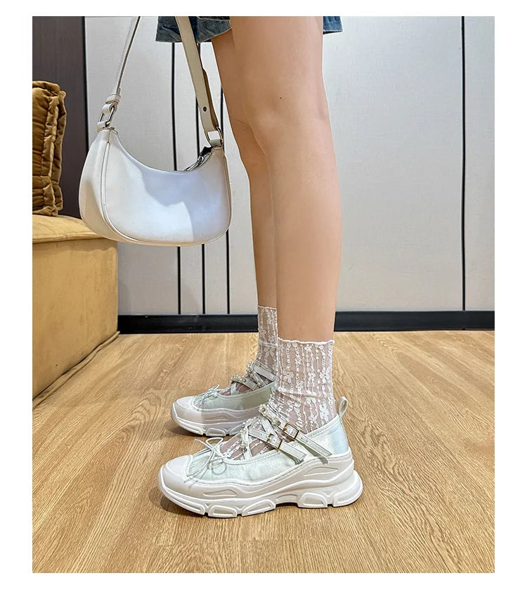 LBSFY -Design Summer New Round Toe Women Flats Fashion Loafers Shallow Mary Jane Shoes Soft Casual Ballet Shoes Slingback Shoes