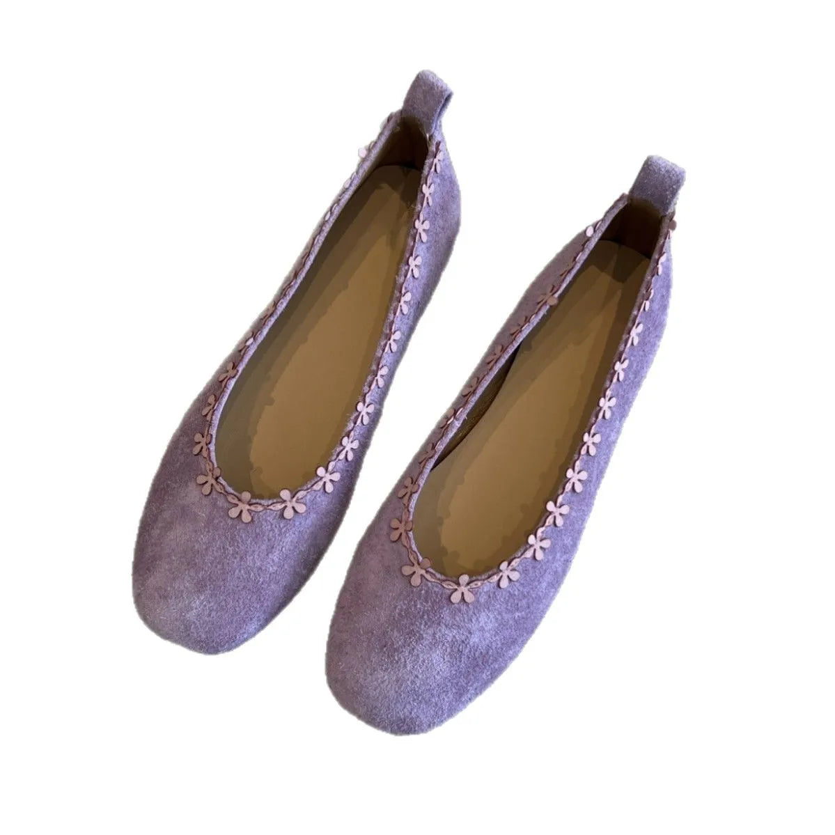 LBSFY -Low Shallow Increased Internal Slippers Soft Shoes Comfort Flat Summer PU Retro Rubber Floral Round Toe Shallow Increased Intern