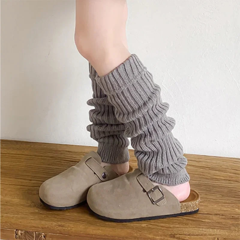 Lbsfy Children Sweet Japanese Lolita Leg Warmers Women Ankle Warmer for Girls Gothic Long Socks Y2K Knitted Cosplay Heap Heap Socks