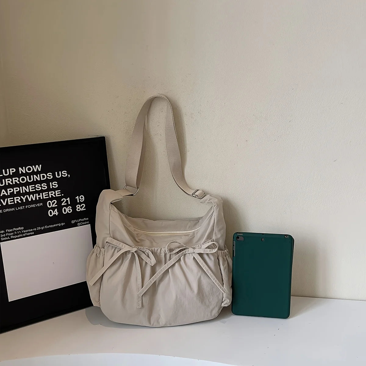 LBSFY -Fitness Bag Tote Bag Casual Versatile Day Series Large Capacity Summer Travel Simple Solid Color Light Commuter Shoulder Bag