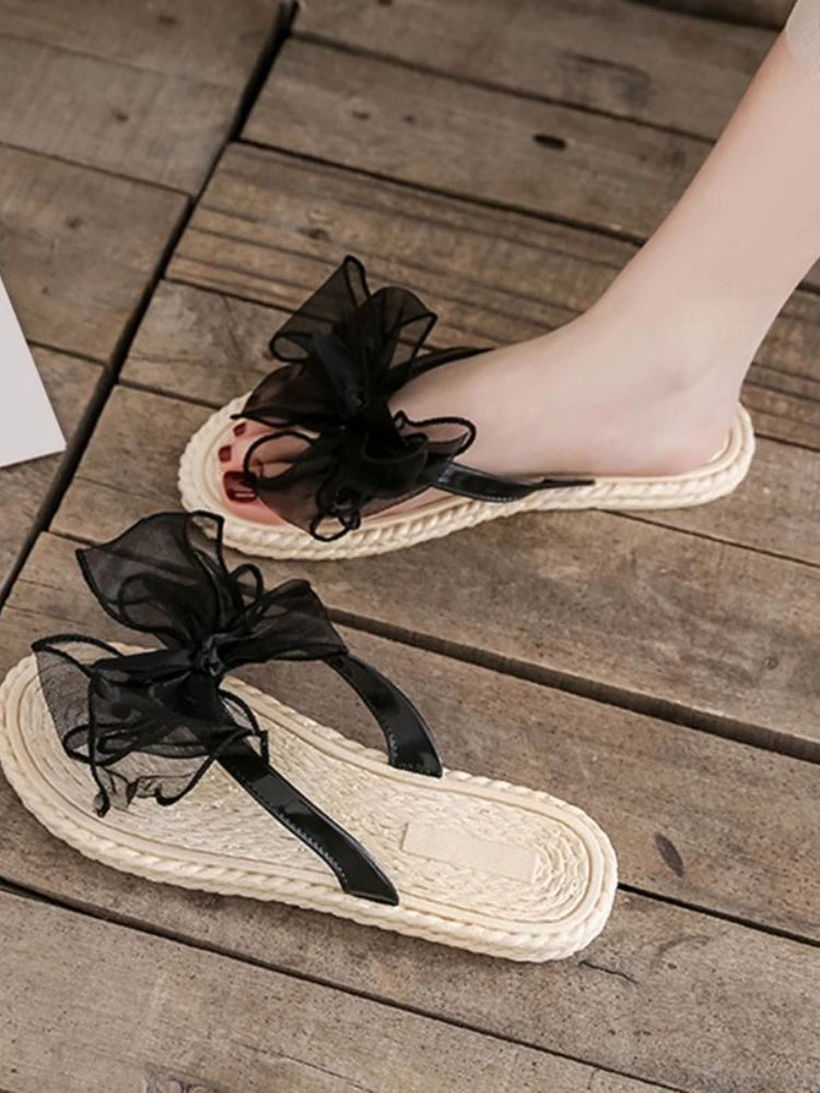 LBSFY  -  Beach Patchwork Color Slippers Women Wear Summer Seaside Flip-flops Non-slip Female 2024 New Flat Flip-flops Going Holiday Shoes