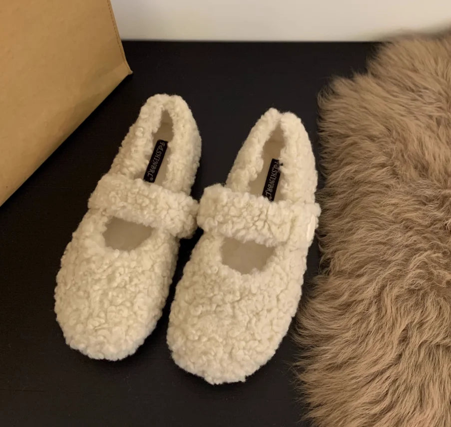 LBSFY -Winter Women Round Toe Slip-on Female Footwear Loafers Fur Casual Sneaker Autumn Modis Slip On Dress Moccasin New Fall