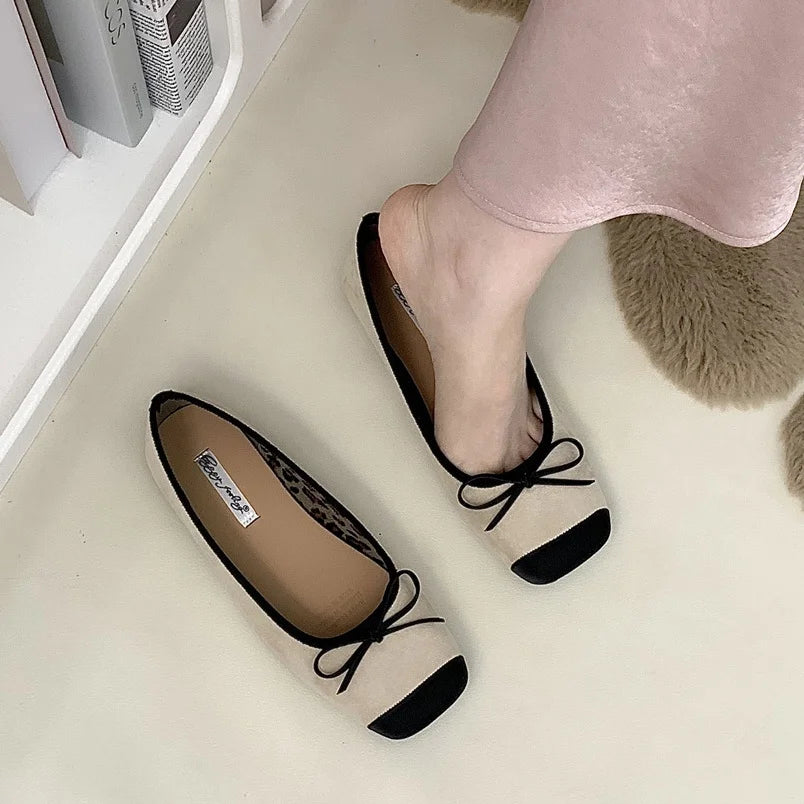 LBSFY -New Women Flat Shoes Fashion Round Toe Ladies Elegant Ballerinas Shoes Casual Slip On Mary Jane Shoes Mujer