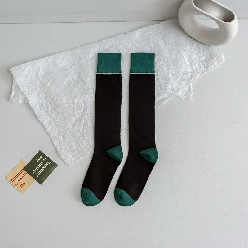 Lbsfy Women Long Socks Stockings Solid Color Japanese Fashion Knee Socks Stockings JK Lolita Girls Knee High Socks Stockings Women