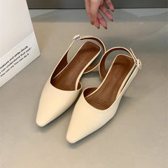 LBSFY -Brand New Flat Sandals Shallow Slip On Women Slingback Shoes Soft Casual Ladies Sandal Flat Heel Outdoor Dress Mules