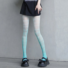 Lbsfy Gradient Female Thin Tights Fashion Lolita Cosplay Girls Pantyhose Women Candy Colors Long Stockings Summer Colorful Leggings