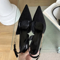LBSFY -Street Style Thin High Heels Women Pumps Sexy Buckle Strap Pointed Toe Stripper Party Female Shoes