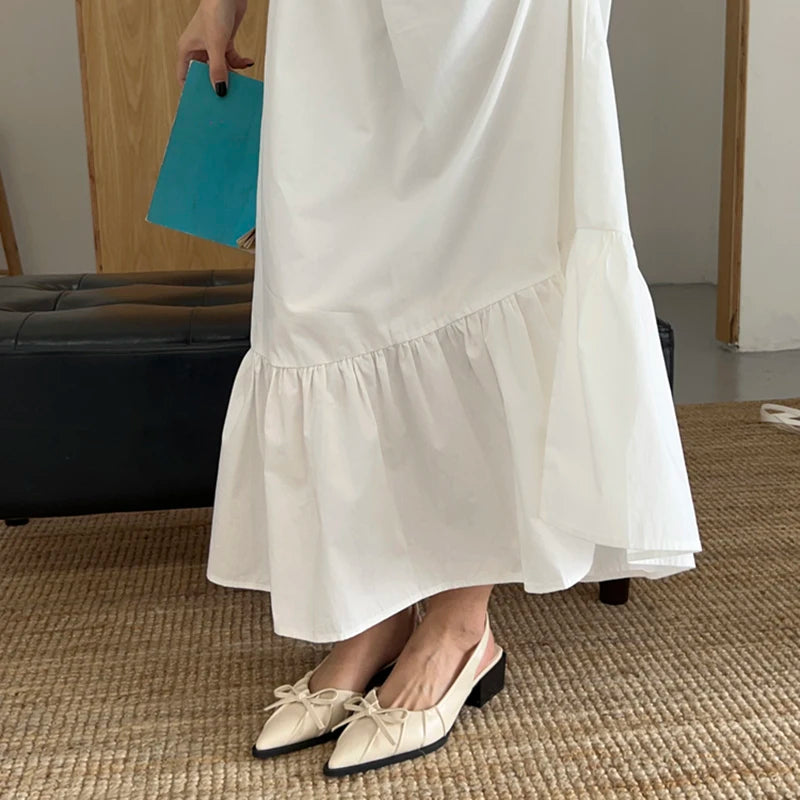 LBSFY  -Summer Fashion Butterfly-knot Pointed Toe Women Sandals Casaul Low Heel Slingbacks Ladies Casual Dress Street Style Shoes