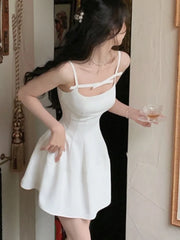 LBSFY -Summer Y2K Spaghetti Strap Evening Party Dresses Solid Elegant Sleeveless Sexy A-line Short Dress One Piece Vestido Mujer