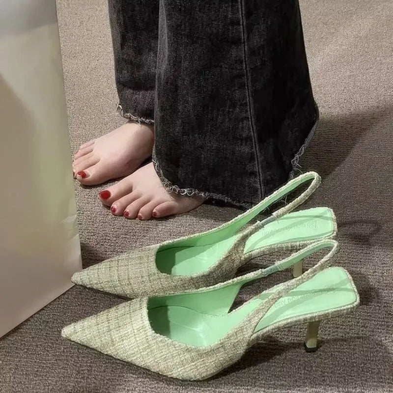 LBSFY -high heels women's new summer elegant temperament niche fashion versatile casual slim heels