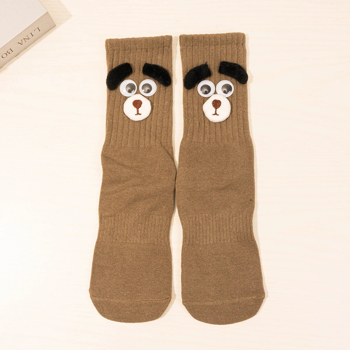 Lbsfy Women Socks Cotton Female Spring Autumn Harajuku Stereoscopic Cute Kawaii Cartoon Puppy Sweet Style Middle Tube Short Crew Socks