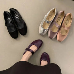 LBSFY  -  Brand Women Ballet Flats Autumn Round Toe Flat Shoes Shallow Slip On Ladies Casual Mary Jane Shoes Soft Dress Ballerina