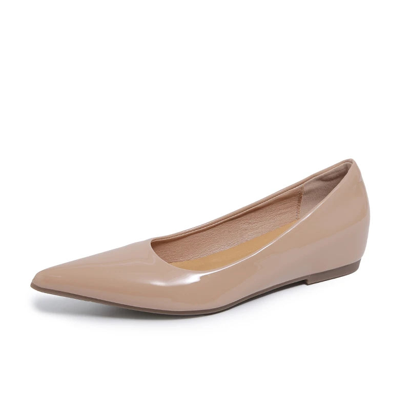 LBSFY  Spring Autumn Pointed Toe Women Mary Jane Shoes Comfort Internal elevation Shoes Ladies Casual Slip On Footwear