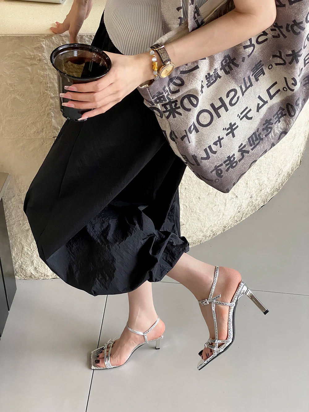 LBSFY  - Fashion Women Sandals Narrow Band Summer Dress Shoes Woman Stiletto Party Pumps Casual Party Pumps 2024 New Arrivals Ladies 39