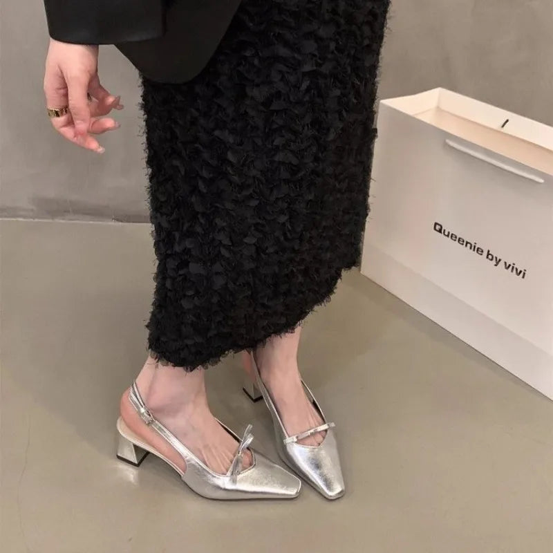 LBSFY -New Style Luxury Women's Heel Party for Women Purple Color Shoes Rhinestone Design Wedding Heels Plus Size Zapatos Mujer