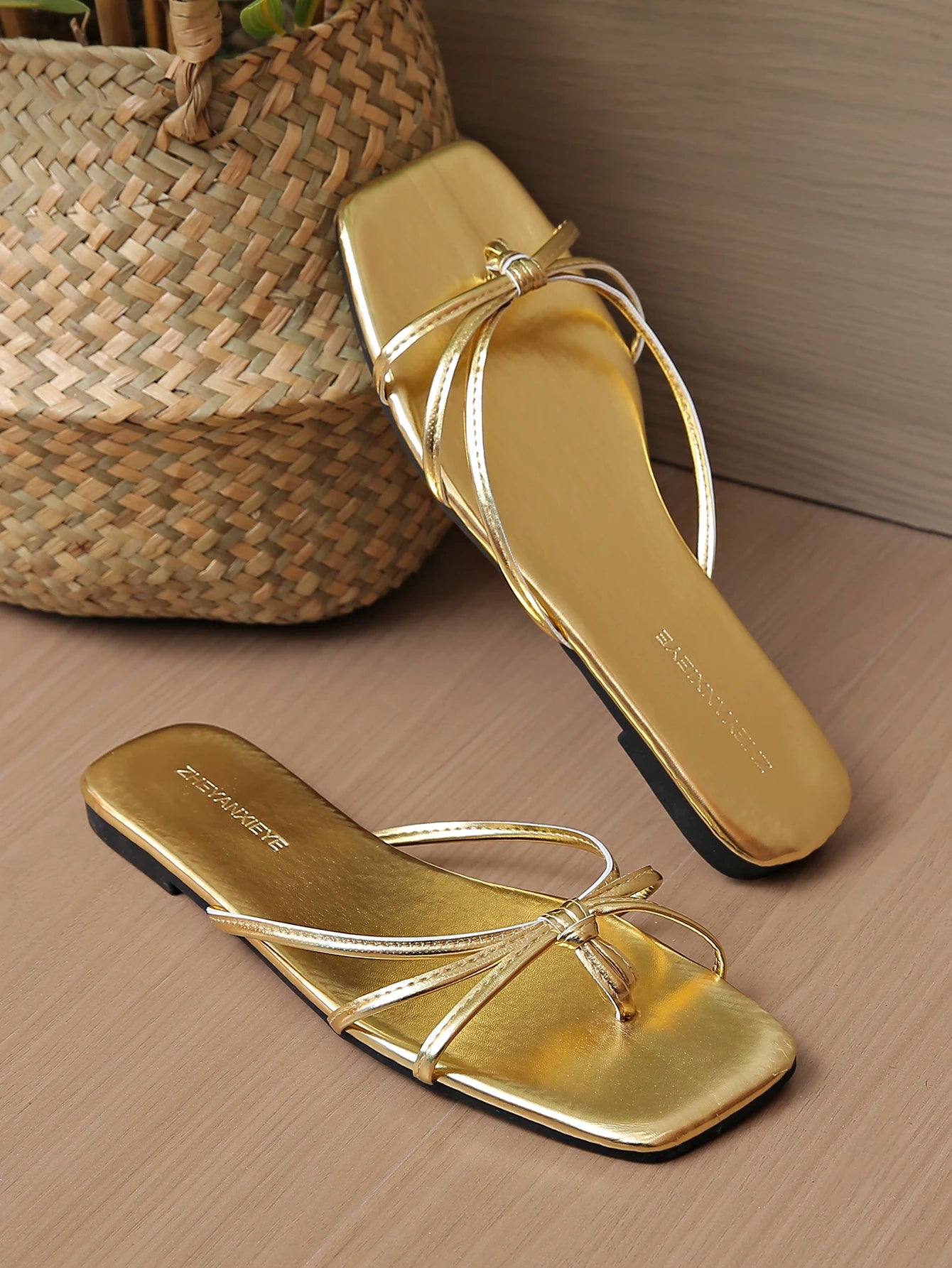 LBSFY -Women'S Fashion Slipper Casual Solid Crystal Roman Flat Slippers Sandals Shoes Women'S Outdoor Beach Sandals