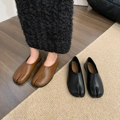 LBSFY -Women Tabi Ninja Slip On Flats Split Toe Slippers Round Toe Shallow Lazy Slip On Boat  Mules Shoes Soft Loafers Mujer