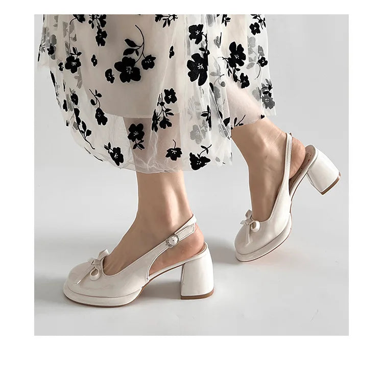 LBSFY -Women's High-heel Sandals Fashion Thick Heel Butterfly-knot Women Sandals 2025 Summer Ladies Outdoor Gladiator Sandalias