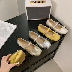 LBSFY -Designer Spring Women Mary Jane Shoes Fashion Square Toe Ladies Comfort Soft Sole Flats Women's Comfort Ballerinas Shoes