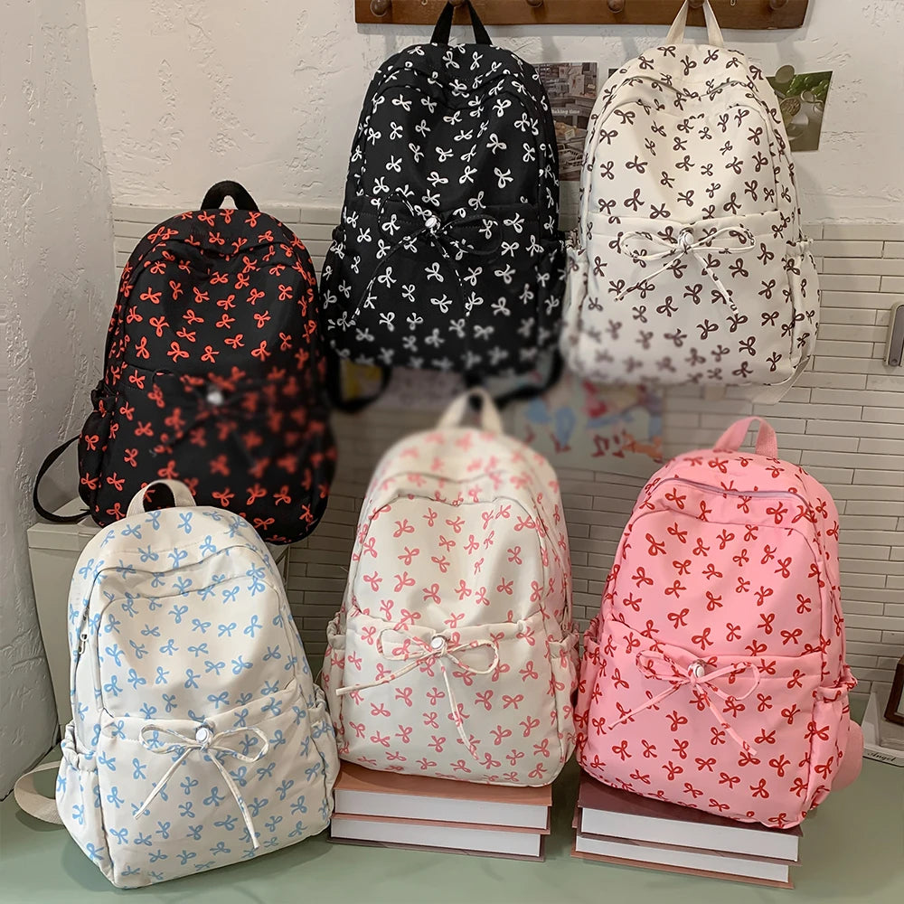 LBSFY -Bow Shaped Backpack, New Spring and Summer Backpack, Fashionable, Casual, Versatile for Commuting, Sports, Travel Backpack