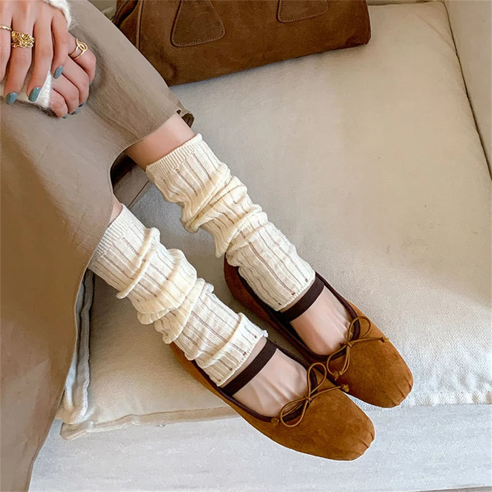 LBSFY  -  New Arrival Pumps Women Real Leather Round Toe Loafers Wedges Heels Office Lady Shoes Mary Jane Casual Pumps