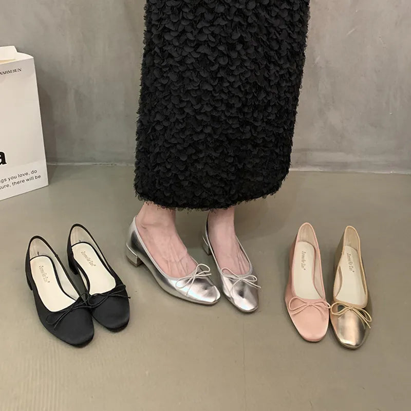 LBSFY  -Women Flat Shoes Fashion Round Toe Shallow Slip On Ladies Soft Ladies Mary Jane Ballerinas Flat Heel Casual Ballet Shoe