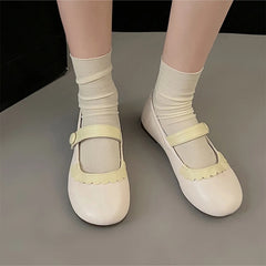 LBSFY  -  Kawaii Lolita Flats Shoes Mary Jane Women's Cute Japanese Cute Sweet Girls Student Round Head Jk Uniform Shoes