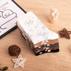 Lbsfy 5 Pairs Women Sock 1 Set Cotton Lady Graffiti Stars Print Cute Kawaii Harajuku Streetwear Socks Pack Calcetines Mujer Girls Gift
