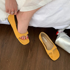 LBSFY -Summer Women's Flip-Flop Slip-On Flats Open Toe Soft Sandals Comfortable Casual Female Ballerinas Shoes Mujer