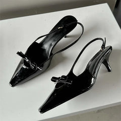 LBSFY -Fashion Slingbacks Pointed Toe Woman Pumps Sandals Elegant Wedding Party Buckle Strap Thin Heels Female Shoes