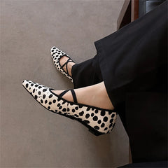 LBSFY  -   Women Sexy Pointed Toe Low Heel Pumps Sexy Horsehair Suede Leather Party Street Fashion Women's Shoes Pumps