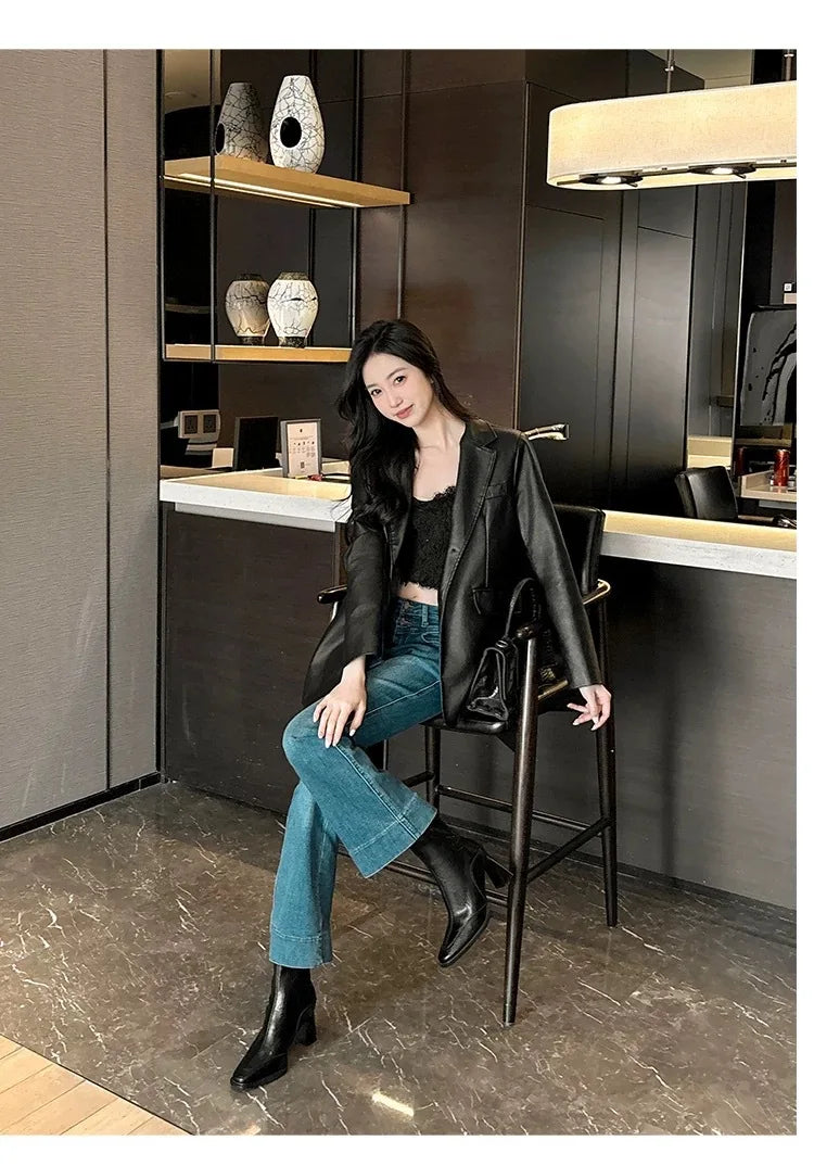 LBSFY -2025 Vintage High Heel Women Ankle Boots Fashion Square Toe Short Booties Autumn Winter Ladies Shoes Botas Mujer